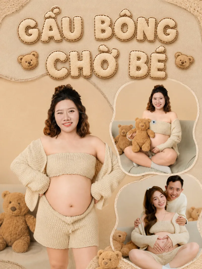 Concept GẤU BÔNG CHỜ BÉ – Mẹ Bầu tại Mơ Home Long Khánh