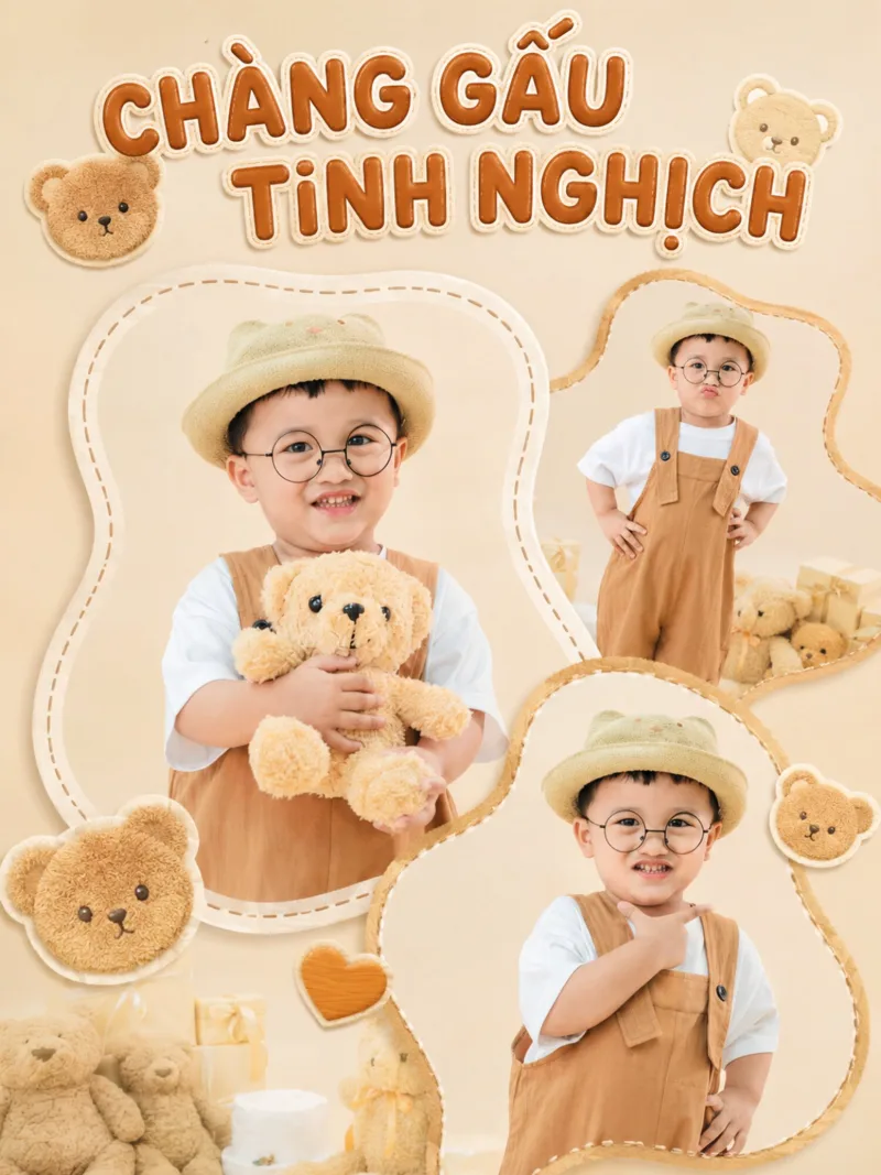 Concept CHÀNG GẤU TINH NGHỊCH – Kids (Bé lớn) tại Mơ Home Long Khánh