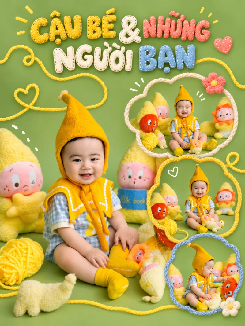 Concept Cậu bé & những người bạn – Baby tại Mơ Home Phan Thiết